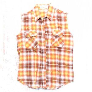 Pre-🖤 Anchor Blue Legit 90s Sleeveless Flannel